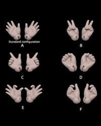 AE 1/6 Hands (Milk Bean)