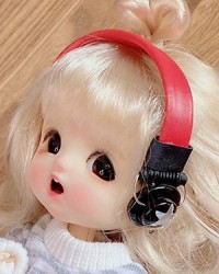 BJD Headphone-01 Red+Black