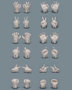 Huajing 1/6 Girl Hands (Yu Peach)