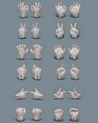 Huajing 1/6 Girl Hands (Yu Peach) Huajing 1/6 Girl Hands (Yu Peach)