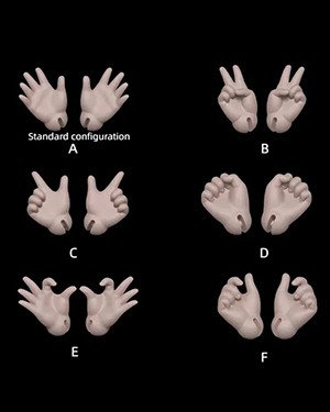 AE 1/6 Hands (Milk Bean) - Click Image to Close