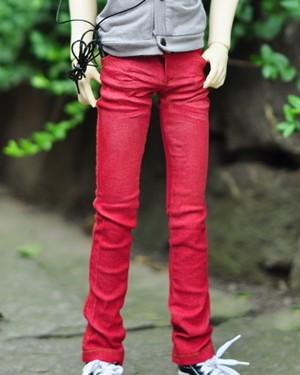 MMP242 Red Washed Jeans - Click Image to Close