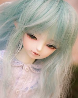 42cm Yolanda Elf (half closed eyes) Head - Click Image to Close