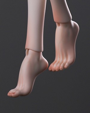 Huajing 1/4 Boy(Yu Ze) Heel Feet - Click Image to Close