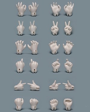 Huajing 1/6 Girl Hands (Yu Peach) - Click Image to Close