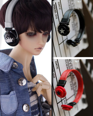 BJD Headphone-01 Red - Click Image to Close